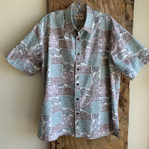 🎉HOST PICK🎉 Cooke Street Honolulu Reverse Print Aloha Shirt - Large - Picture 2 of 12